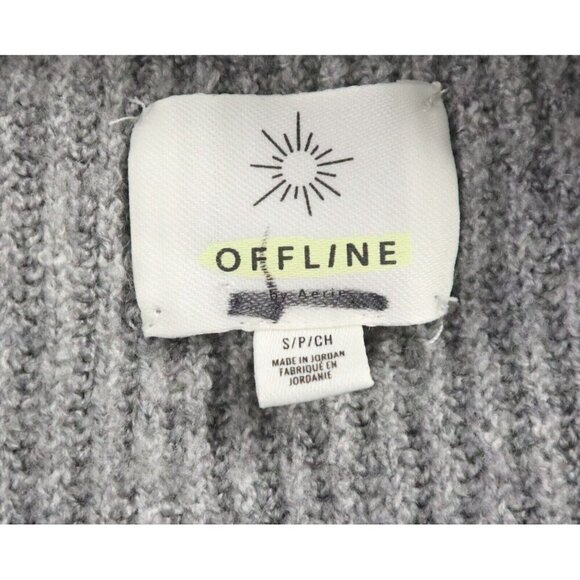 OFFLINE BY AERIE - GRAY LONG SLEEVE PULLOVER SWEATER - STRETCH - SIZE S - Picture 8 of 8